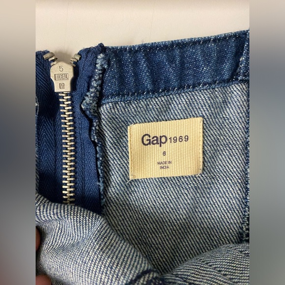 Gap fit & flare square neck denim dress - Picture 3 of 7